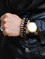 Fashion Black Circular Rings Decorated Bracelet
