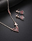 Fashion Rose Gold Heart Shape Design Jewelry Sets