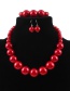 Elegant Gray Full Pearls Design Pure Color Jewelry Sets