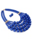 Elegant Sapphire Blue Pure Color Design Multi-layer Jewelry Sets