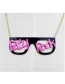 Fashion Pink+black Letter Shape Decorated Necklace