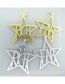 Fashion Silver Color Letter Shape Design Hollow Out Earrings