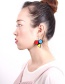Fashion Multi-color Geometric Shape Design Earrings