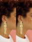 Fashion Gold Color Letter Shape Design Long Earrings