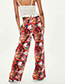 Fashion Multi-color Flower Pattern Decorated Pants