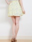 Fashion Yellow Flower Pattern Decorated Dress