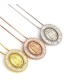 Fashion Gold Color Oval Shape Decorated Necklace