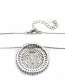 Fashion Silver Color M Letter Shape Decorated Necklace