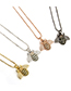 Fashion Gold Color Full Diamond Decorated Bee Shape Necklace