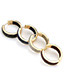 Fashion Black+gold Color Round Shape Decorated Earrings