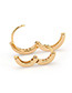 Fashion Gold Color+blue Round Shape Decorated Earrings