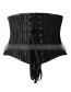 Fashion Black Pure Color Decorated Corset
