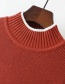 Trendy Khaki Long Sleeves Design Loose Sweater
