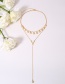 Fashion Gold Color Tassel Decorated Double Layer Necklace