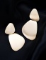 Elegant Silver Color Geometric Shape Design Pure Color Earrings