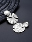 Elegant Silver Color Round Shape Design Pure Color Earrings