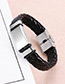Fashion Black+silver Color Grids Pattern Decorated Bracelet
