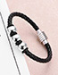 Fashion Black+silver Color Round Shape Decorated Bracelet