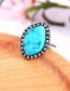 Fashion Blue Geometric Shape Decorated Ring