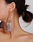 Fashion Khaki Geometric Shape Decorated Tassel Earrings