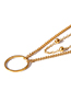 Fashion Gold Color Mult-layer Deisgn Pure Color Necklace