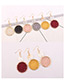 Fashion Gray Round Shape Decorated Earrings
