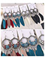 Vintage Multi-color Circular Ring Shape Decorated Earrings