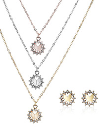 Elegant Gold Color Butterfly Shape Decorated Jewelry Sets