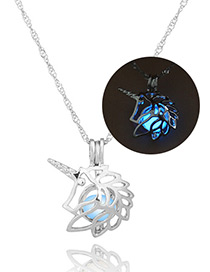 Fashion Blue Hollow Out Decorated Necklace