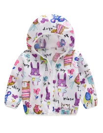 Fashion White Hooded Children's Sun Protection Clothing