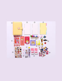 Fashion Luxury Suit Yellow Checkered Loose-leaf Notebook Stickers Sticky Note Set
