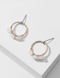 Fashion White Rose Quartz Earrings