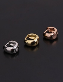 Fashion 19#gold Micro-inlaid Zircon Flowers Stainless Steel Geometric Earrings