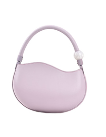 Fashion Large Purple Round Beans Pu Large Capacity One Shoulder Shell Bag