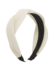 Fashion White Fabric Crisscross Headband