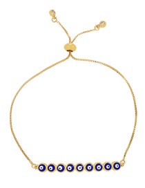 Fashion Navy Blue Copper Drop Oil Eye Bracelet