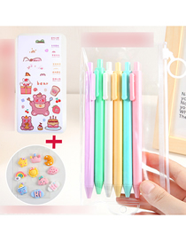 Fashion Macarons (6 Bags) Plastic Printing Press Gel Pens 6 Packs