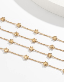 Fashion Gold Single Layer Geometric Star Waist Chain