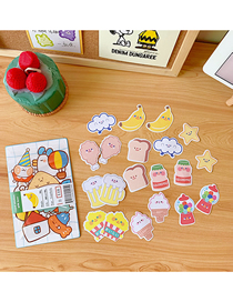 Fashion Beer Fried Chicken Pvc Bear Bunny Hand Account Sticker Material 40 Pieces