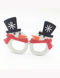 Fashion Snowman Christmas Wreath Christmas Hat Letters Snowman Geometric Glasses