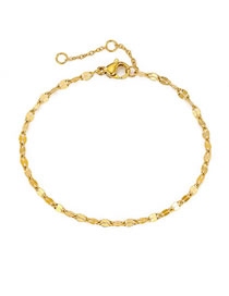 Fashion Gold 20+3cm Titanium Steel Gold Plated Lip Chain Anklet
