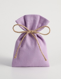 Fashion Purple Bucket Bag 8*10cm Flannel Drawstring Jewelry Bag