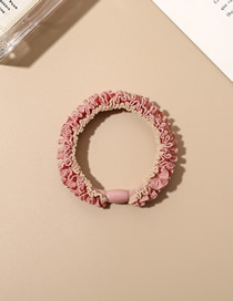 Fashion Pink Lace Elastic Hair Cord With Buckle