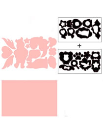 Fashion Pink Self-adhesive Cloth Stickers Non-marking Repair Hole Decals