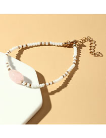 Fashion White Powder Metal Geometric Beaded Bracelet