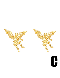 Fashion C Pure Copper Angel Earrings