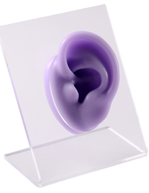 Fashion Purple Left Ear Silicone Ear Display Model