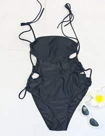 Fashion 2# Polyester Strap Hollow Coated Swimsuit
