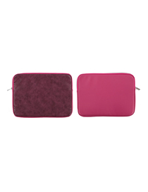 Fashion Claret Solid Color Portable Notebook Storage Bag