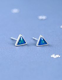Fashion Triangle Earrings Sterling Silver Bright Triangle Stud Earrings